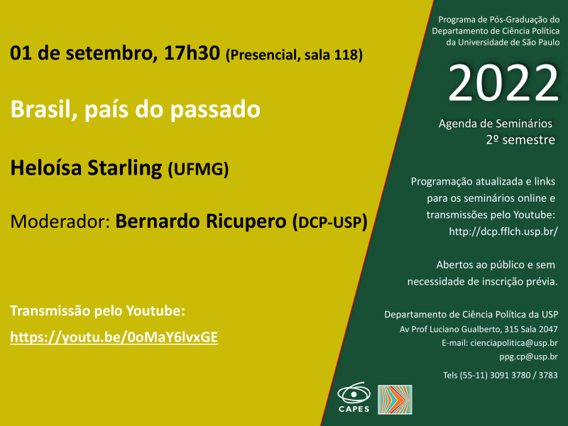 Seminário PPG Ciência Política Brasil país do passado Heloísa